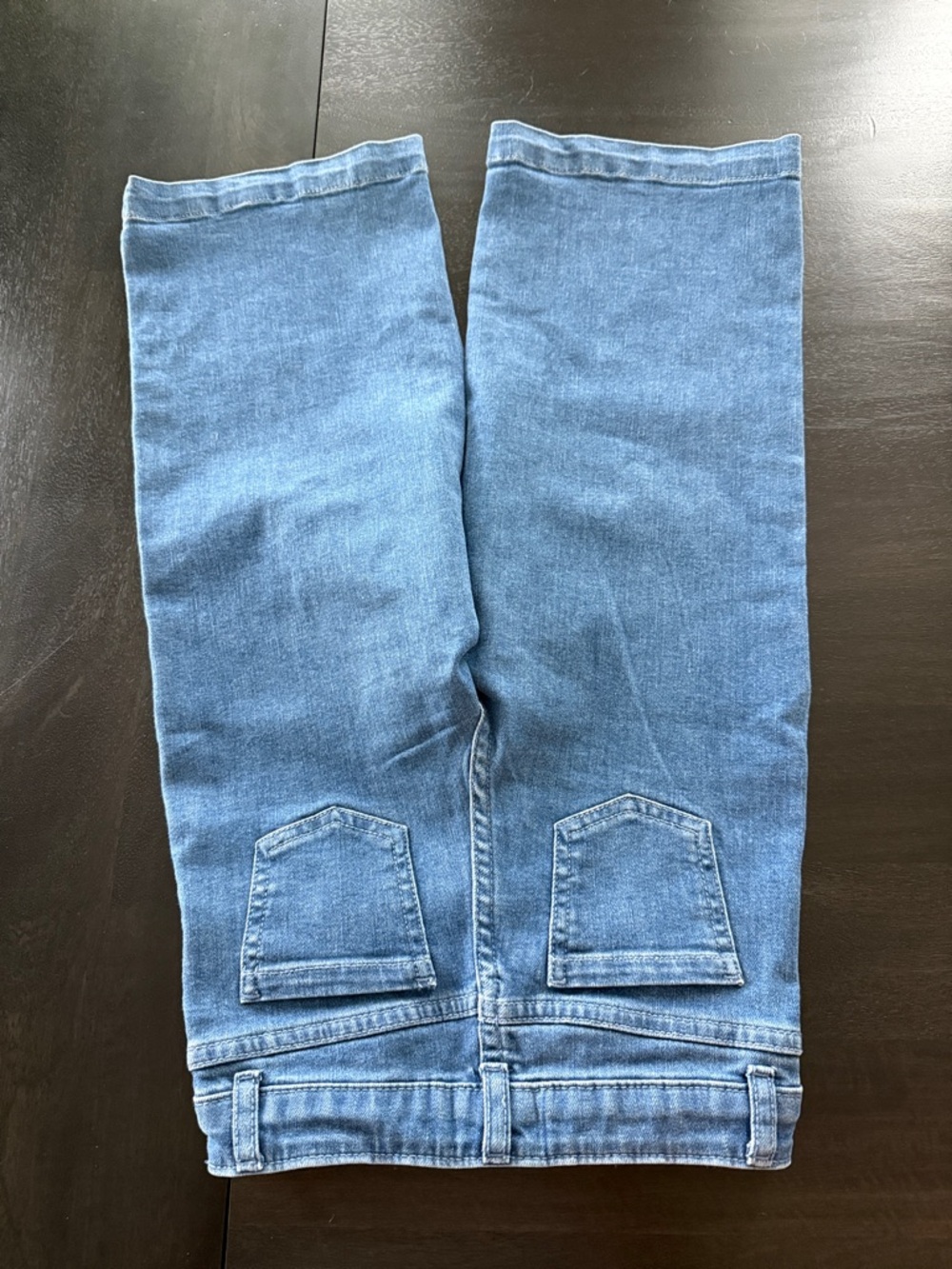 Janie and Jack Wide Leg Blue Denim Pants Jeans 4 - Picture 2 of 2